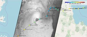 Trevor tropical cyclone trajectory (copernicus-noaa)