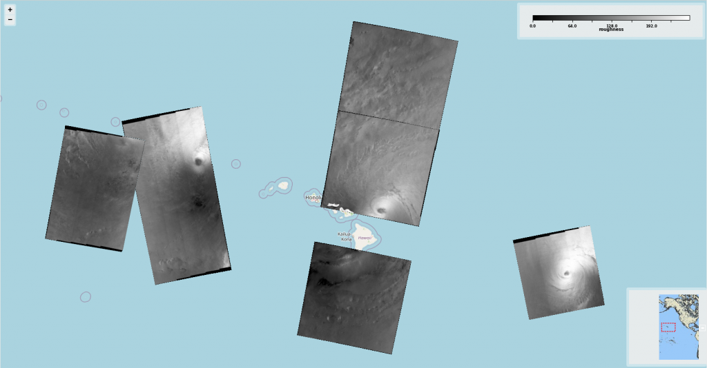 The Sentinel-1 acquisitions done over Douglas – Sea surface Roughness nice display 